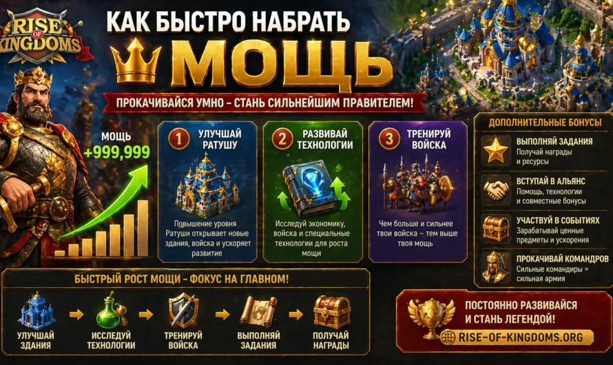 Как быстро набрать мощь в Rise of Kingdoms: Полное руководство