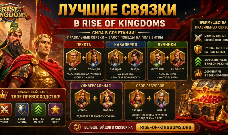 Лучшие связки Rise of Kingdoms 2026: командиры, войска и режимы