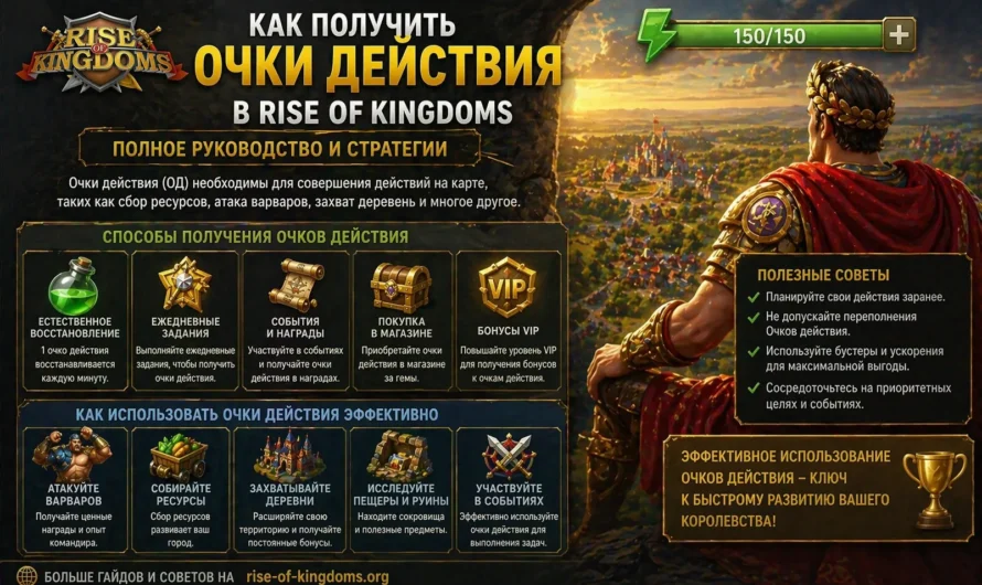 Как получить очки действия в Rise of Kingdoms — Полное руководство и стратегии