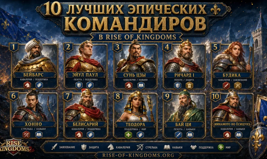 10 лучших эпических командиров в Rise of Kingdoms