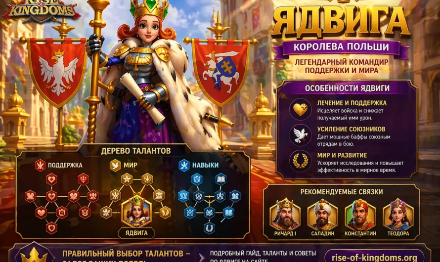 Дерево талантов и гайд на Ядвигу в Rise of Kingdoms (2026)