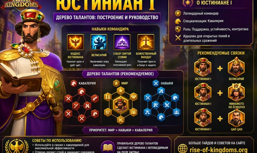 Дерево талантов Юстиниана I: построение и руководство в игре Rise of Kingdoms