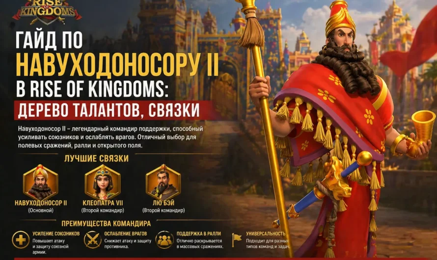 Гайд по Навуходоносору II в Rise of Kingdoms: дерево талантов, связки