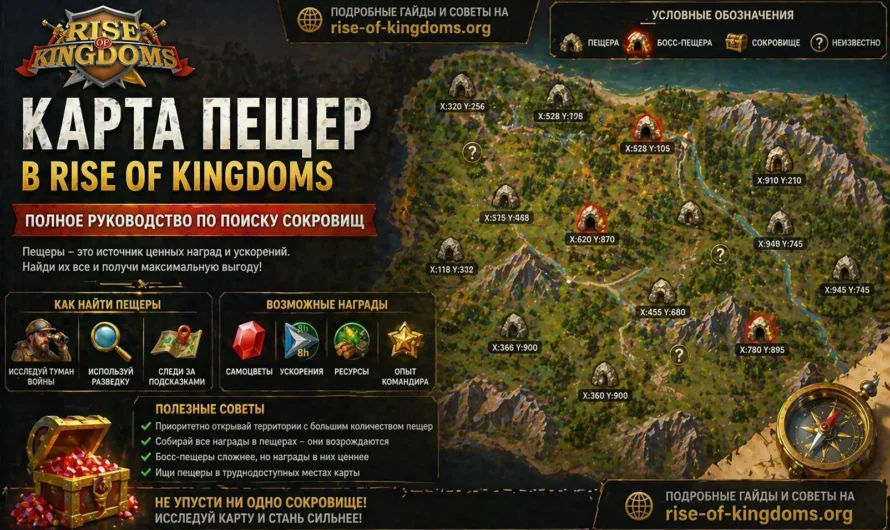 Карта пещер в Rise of Kingdoms — Полное руководство по поиску сокровищ