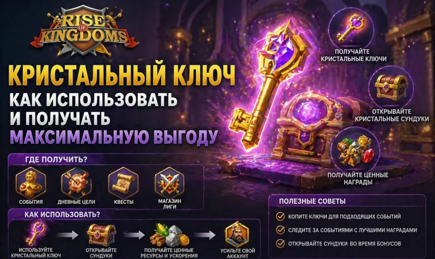 Кристальный ключ в Rise of Kingdoms — Как использовать и получать максимальную выгоду