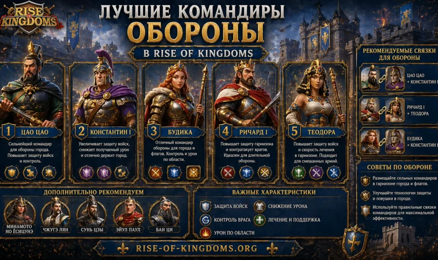 Лучшие командиры обороны в Rise of Kingdoms