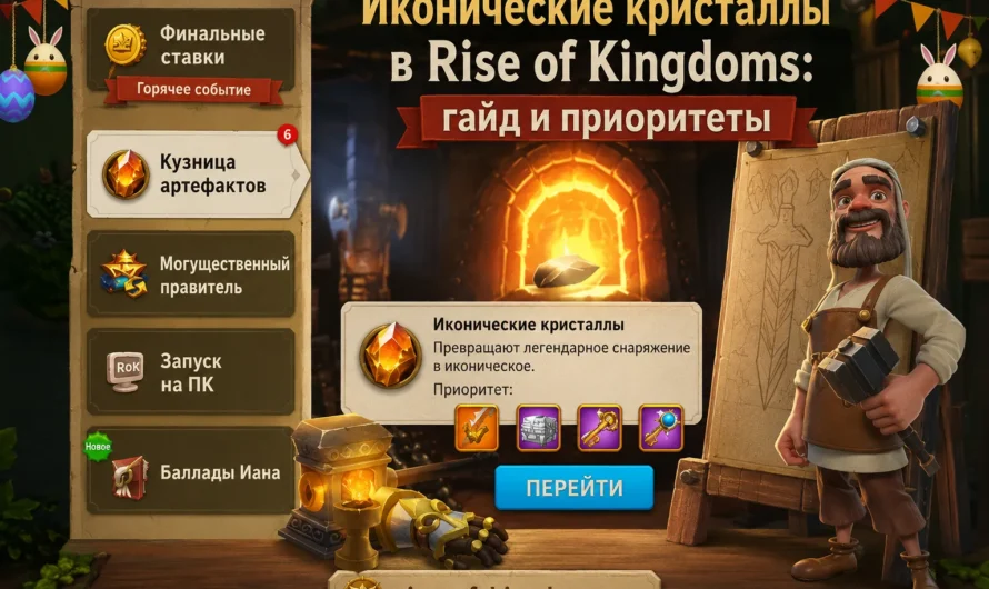 Иконические кристаллы в Rise of Kingdoms: гайд и приоритеты