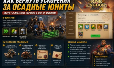 Как вернуть ускорения за осадные юниты секреты опытных игроков