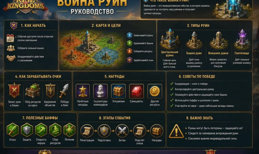 «Война руин» в Rise of Kingdoms: полный гайд