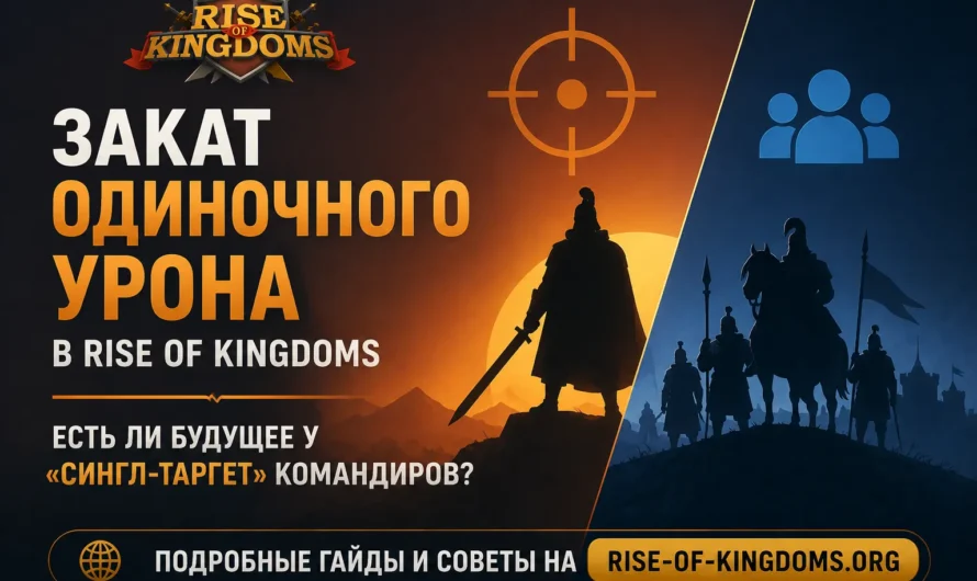 Закат одиночного урона в Rise of Kingdoms: есть ли будущее у сингл-таргет командиров?