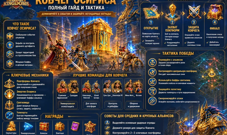 Ковчег Осириса в Rise of Kingdoms: полный гайд и тактика